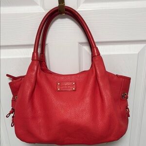 Kate Spade Red Leather Tote Bag